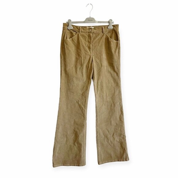 Nili Lotan Celia Corduroy Pants. Wide Leg, Size 12. Beige, New - Picture 5 of 12